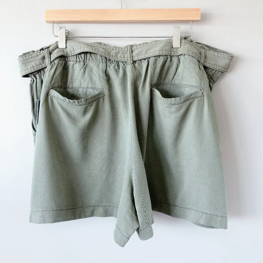 RW&Co Denim Shorts With Removable Sash XXL green shorts cargo olive green - Picture 9 of 15